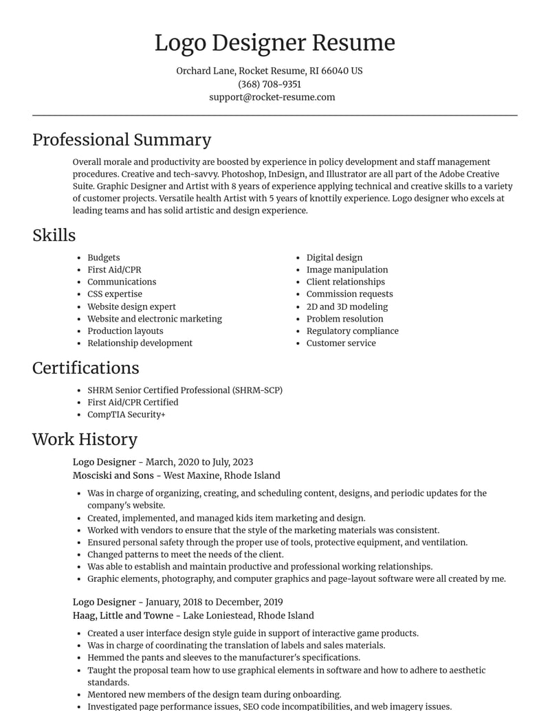 logo designer art and design resume focal point template 1 foc