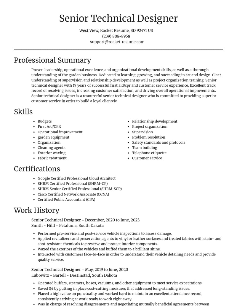 senior technical designer art and design resume focal point template 1 foc