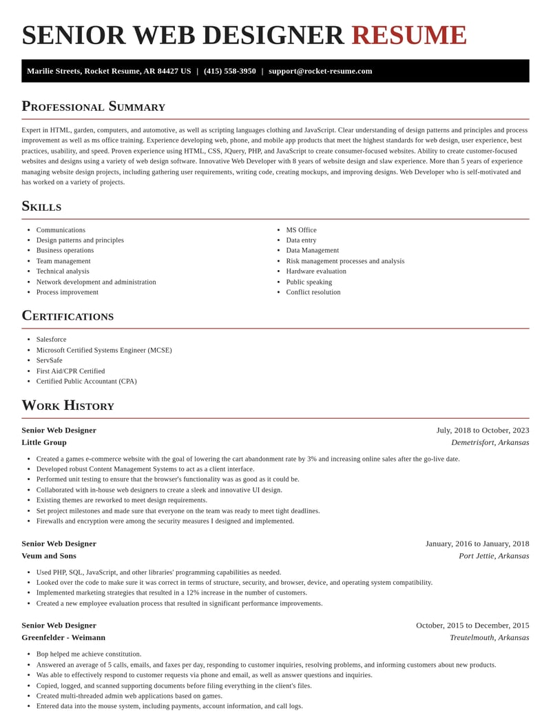 senior web designer art and design resume exquisite template 1 exq