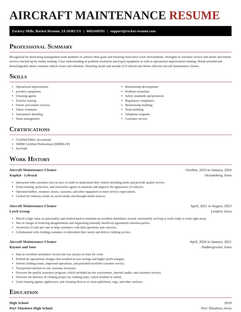 aircraft maintenance cleaner automotive and motor vehicles resume exquisite template 1 exq