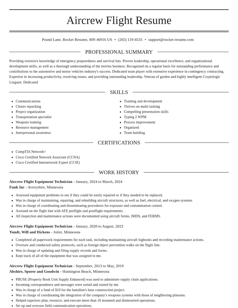 aircrew flight equipment technician automotive and motor vehicles resume elegant template 0 ele