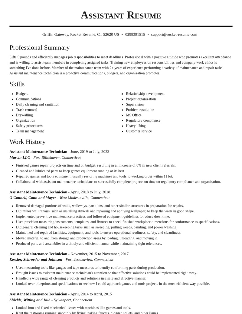 assistant maintenance technician automotive and motor vehicles resume classic template 0 cla