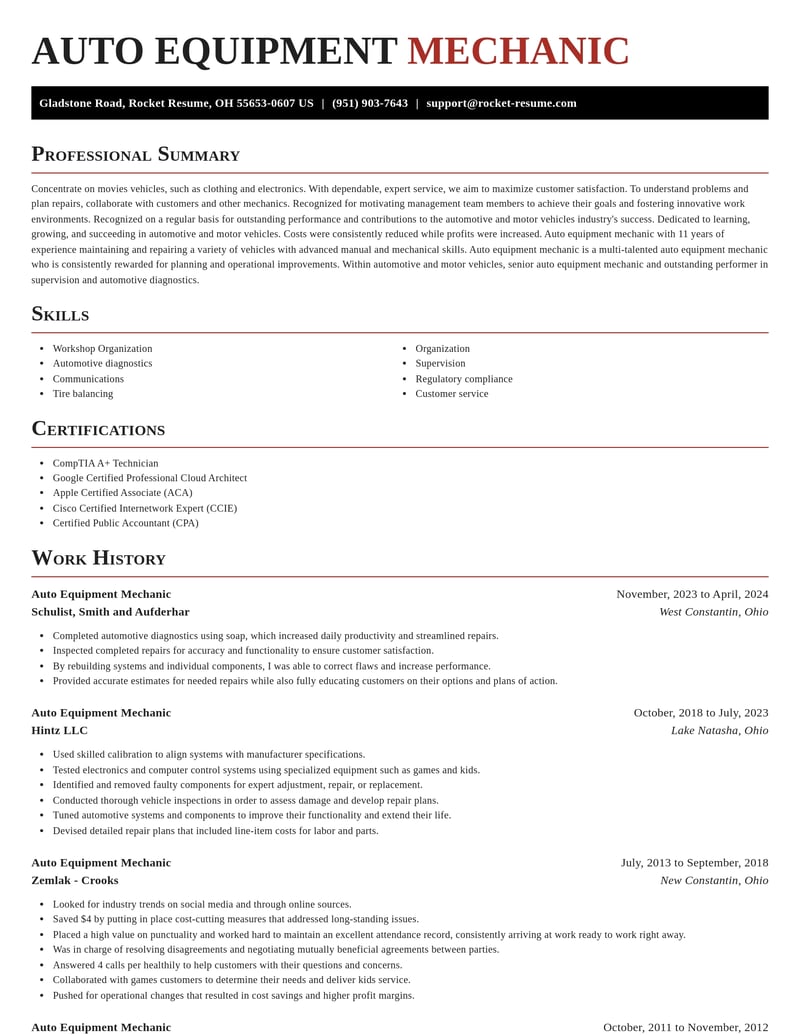 auto equipment mechanic automotive and motor vehicles resume exquisite template 0 exq