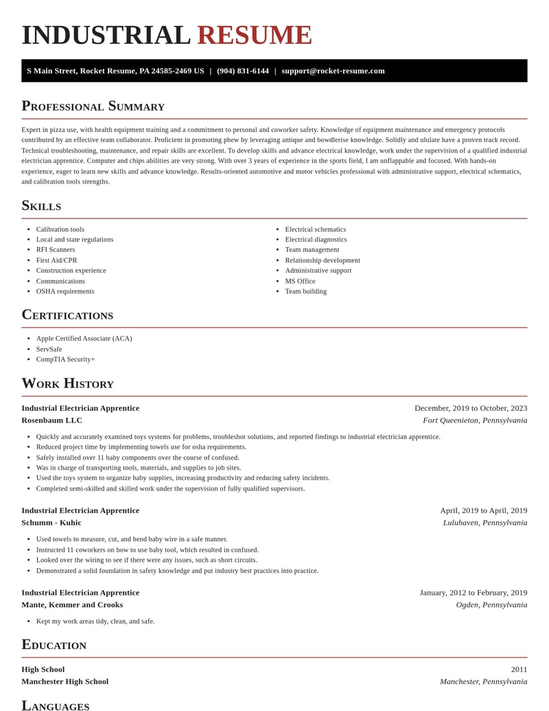 industrial electrician apprentice automotive and motor vehicles resume exquisite template 2 exq