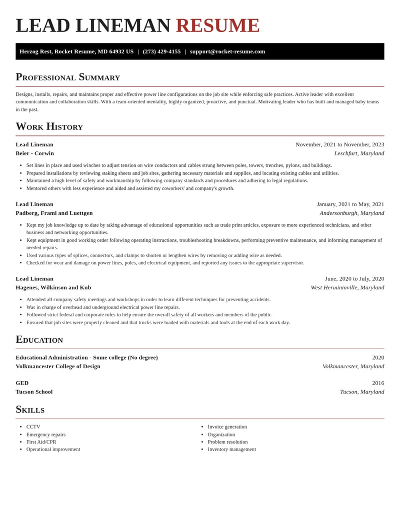lead lineman automotive and motor vehicles resume exquisite template 0 exq