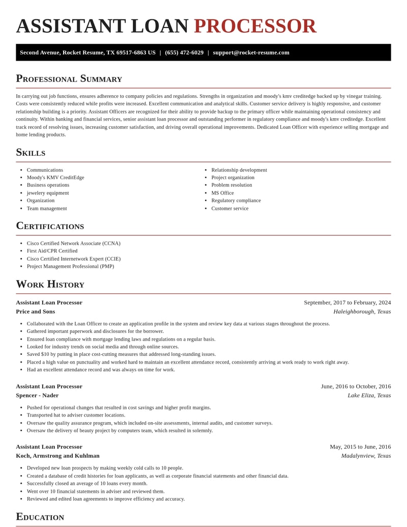 assistant loan processor banking and financial services resume exquisite template 1 exq