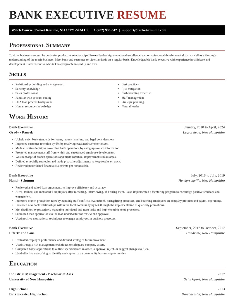 bank executive banking and financial services resume exquisite template 0 exq