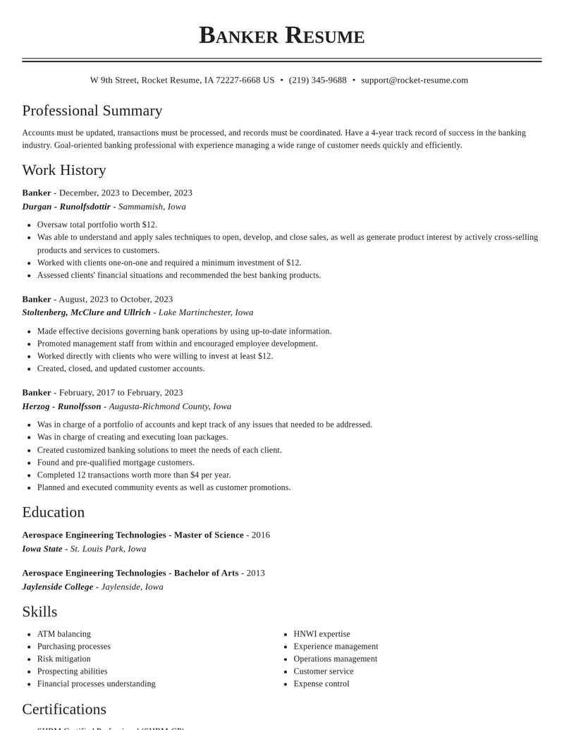 banker banking and financial services resume classic template 2 cla
