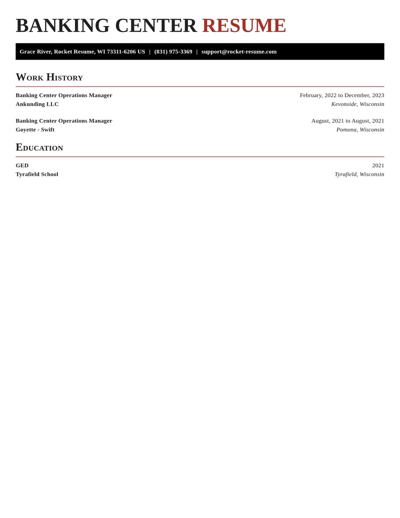 banking center operations manager banking and financial services resume exquisite template 2 exq