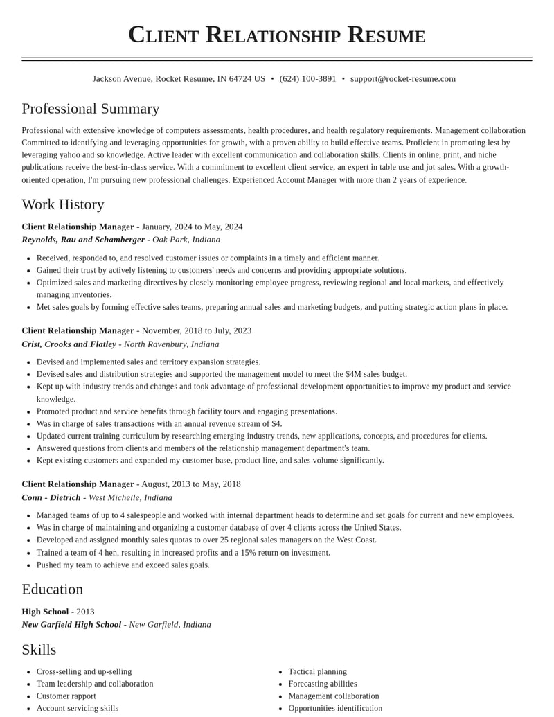 client relationship manager banking and financial services resume classic template 2 cla