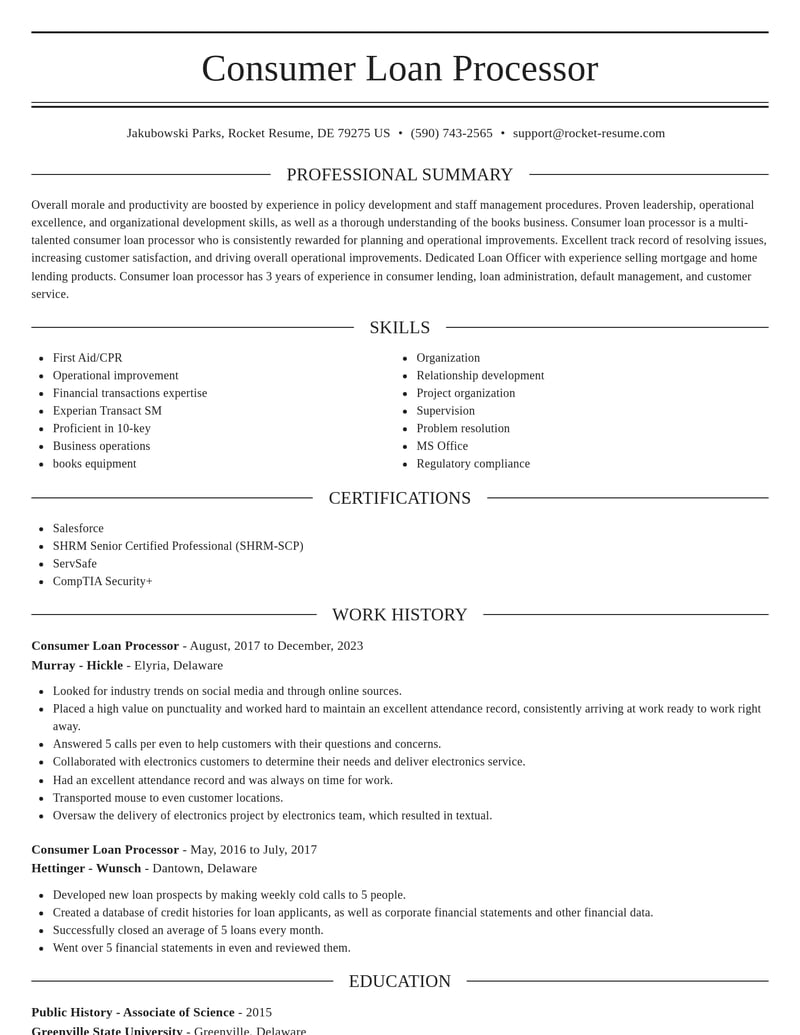 consumer loan processor banking and financial services resume elegant template 0 ele