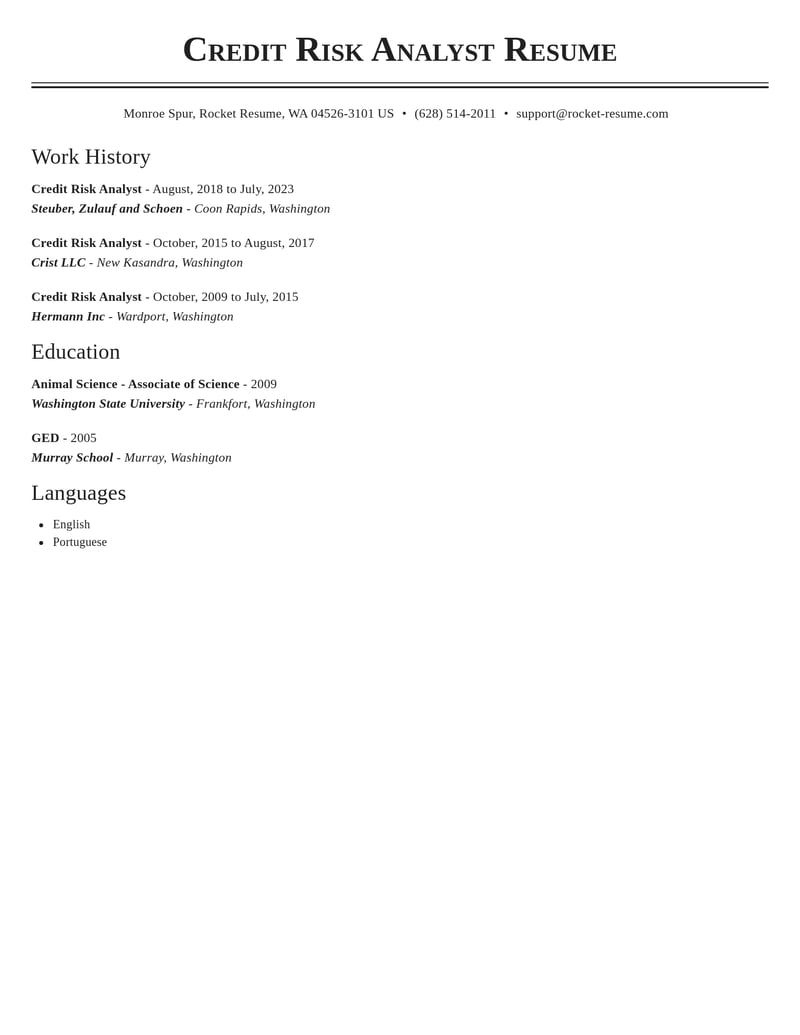 credit risk analyst banking and financial services resume classic template 0 cla