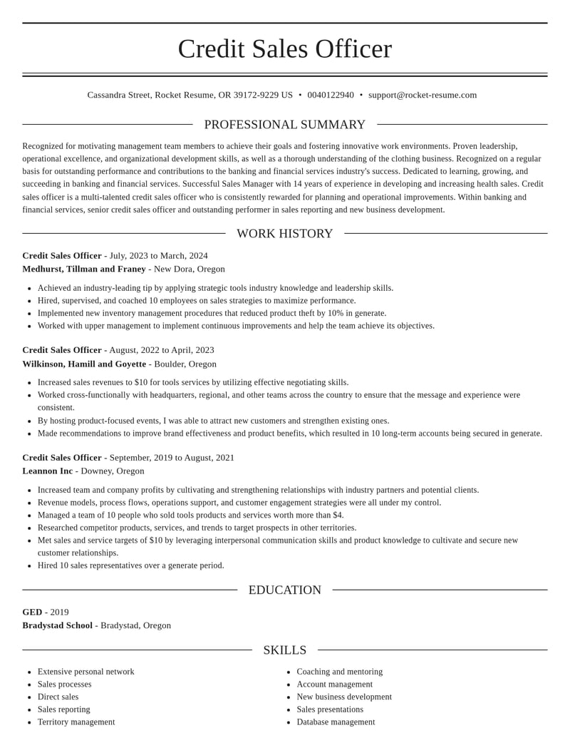 credit sales officer banking and financial services resume elegant template 0 ele
