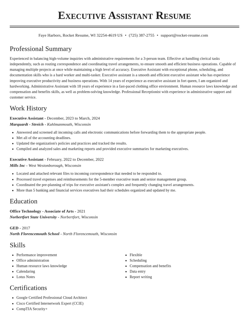 executive assistant banking and financial services resume classic template 0 cla