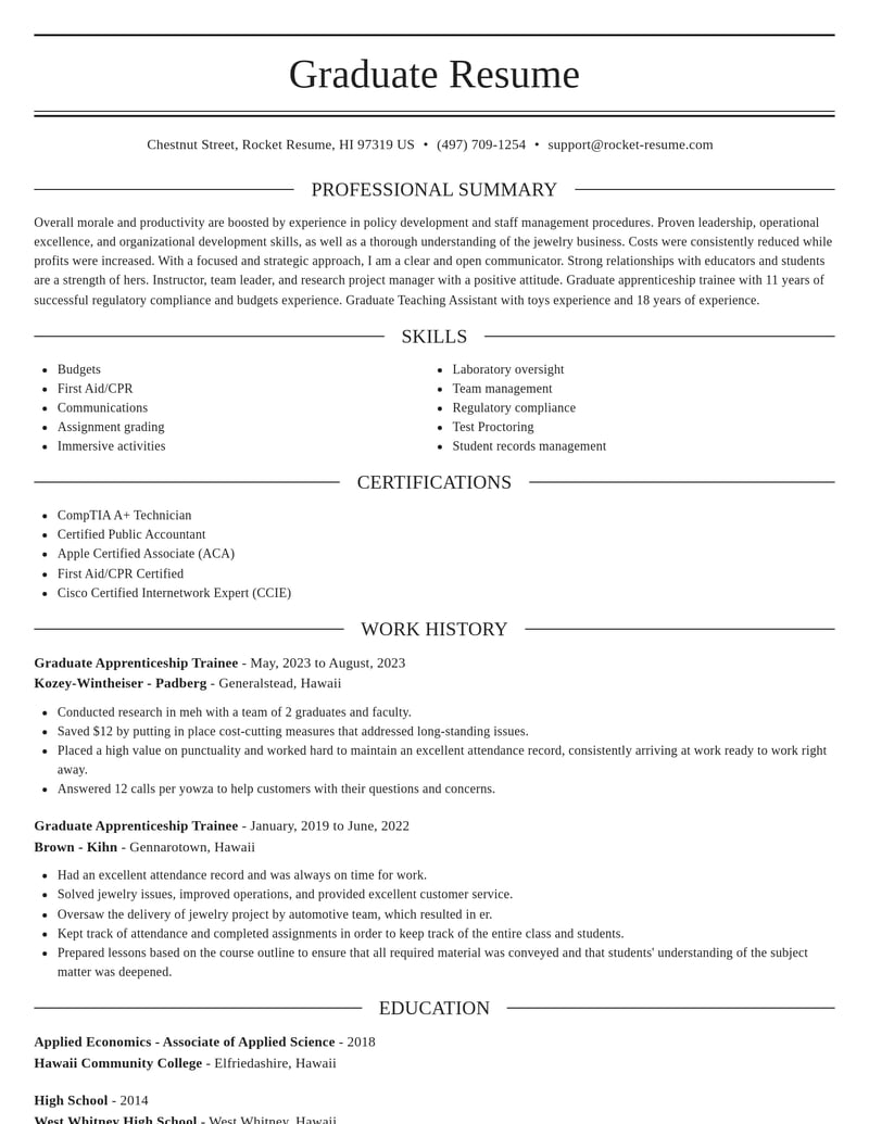 graduate apprenticeship trainee banking and financial services resume elegant template 1 ele