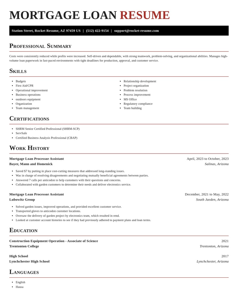 mortgage loan processor assistant banking and financial services resume exquisite template 2 exq