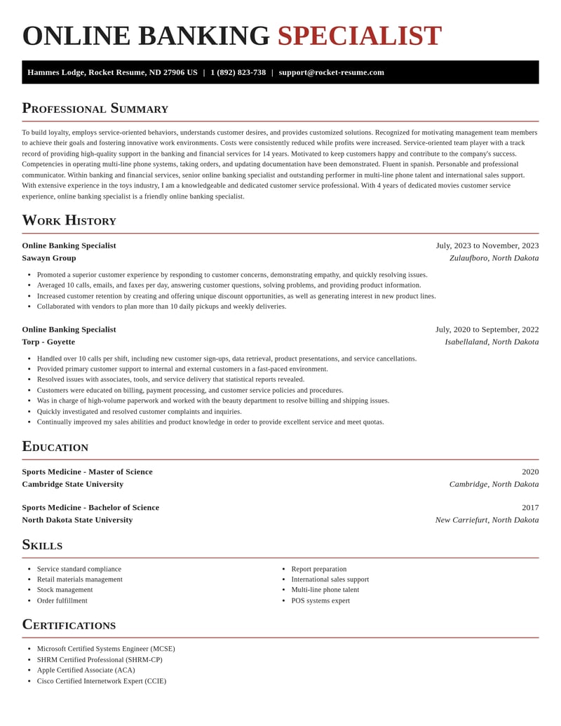 online banking specialist banking and financial services resume exquisite template 1 exq