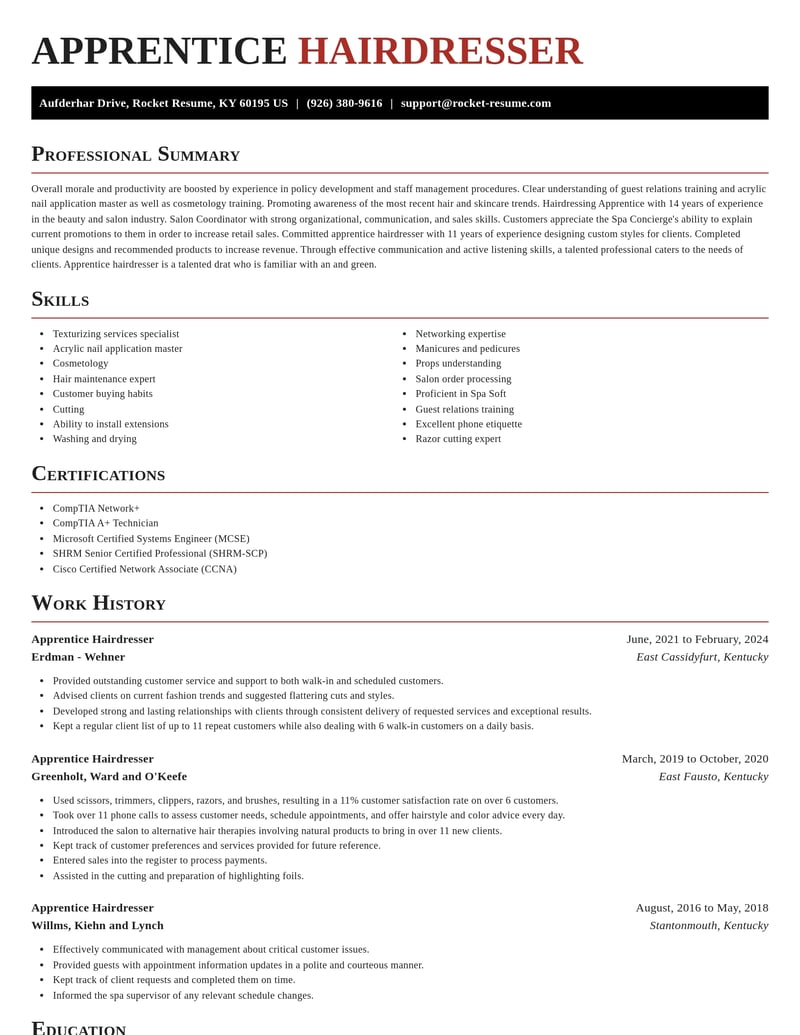 apprentice hairdresser beauty and spa resume exquisite template 0 exq