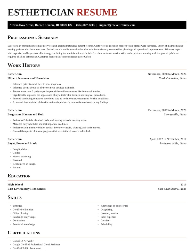 esthetician beauty and spa resume exquisite template 2 exq