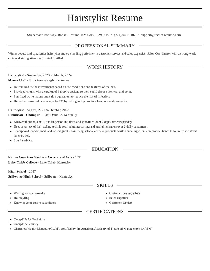 hairstylist beauty and spa resume elegant template 0 ele