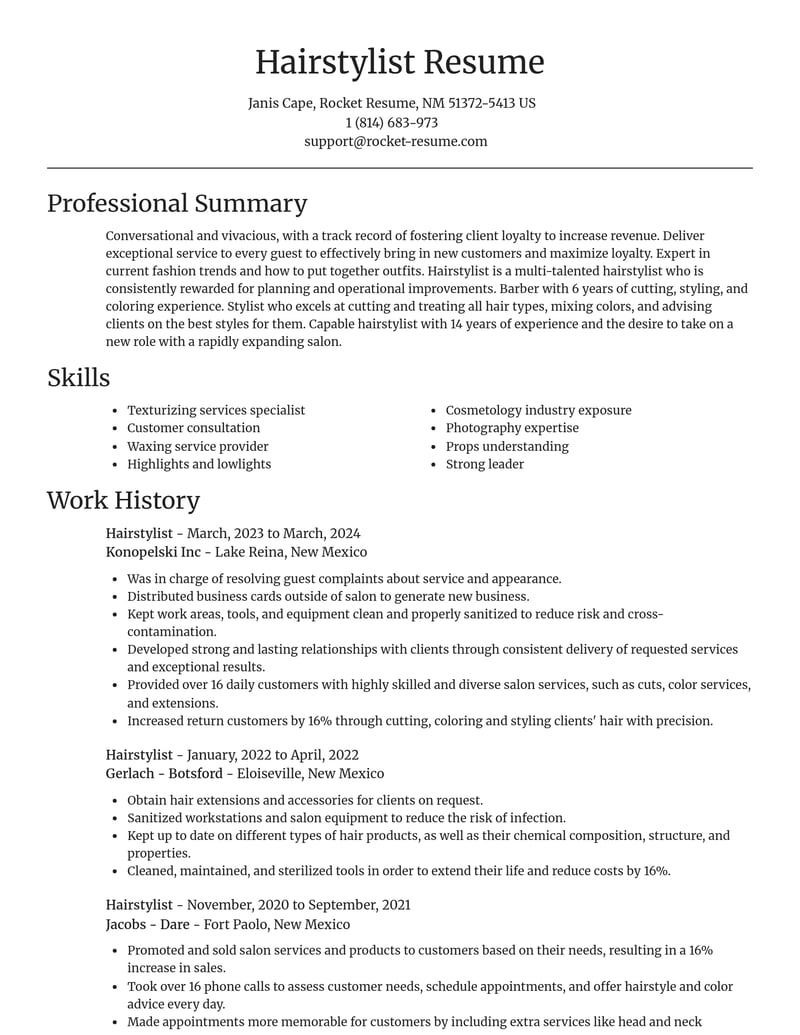 hairstylist beauty and spa resume focal point template 2 foc