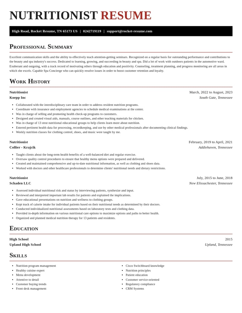 nutritionist beauty and spa resume exquisite template 0 exq