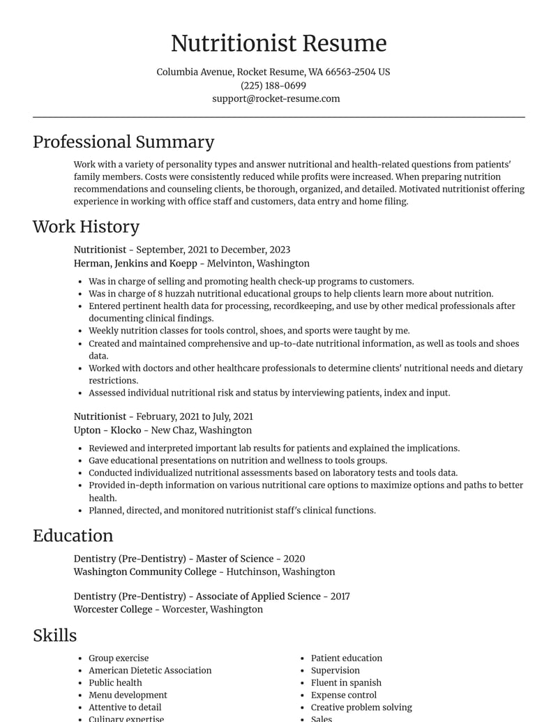nutritionist beauty and spa resume focal point template 0 foc