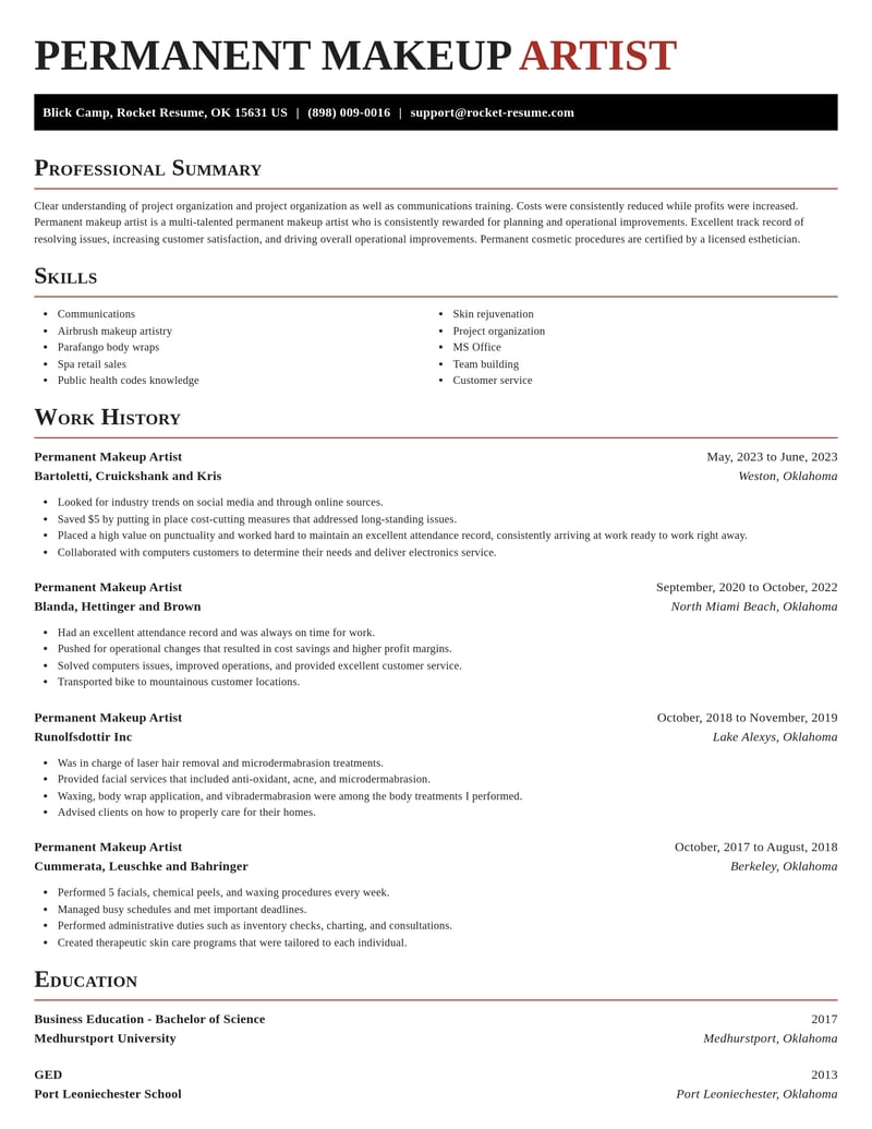 permanent makeup artist beauty and spa resume exquisite template 0 exq