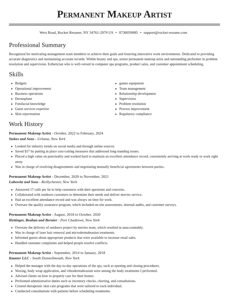 permanent makeup artist beauty and spa resume classic template 2 cla