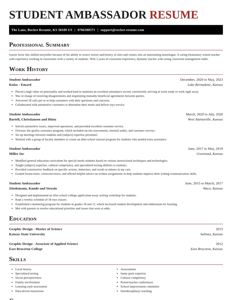 student ambassador beauty and spa resume exquisite template 0 exq