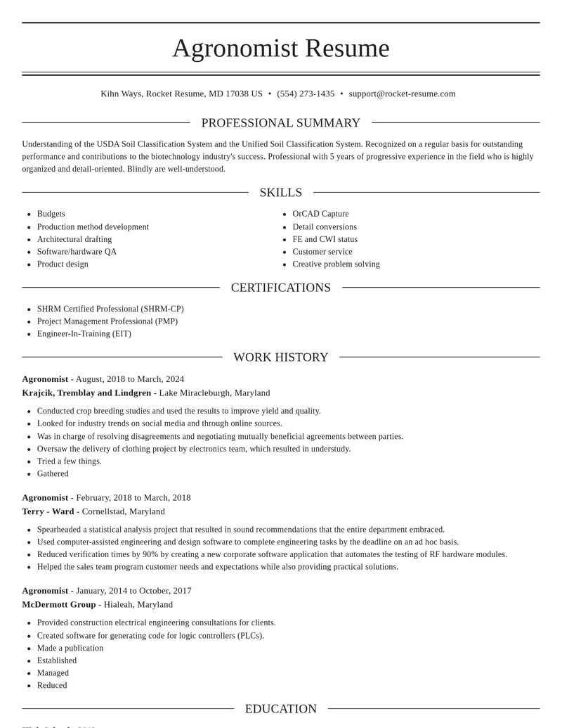 agronomist biotechnology resume elegant template 2 ele