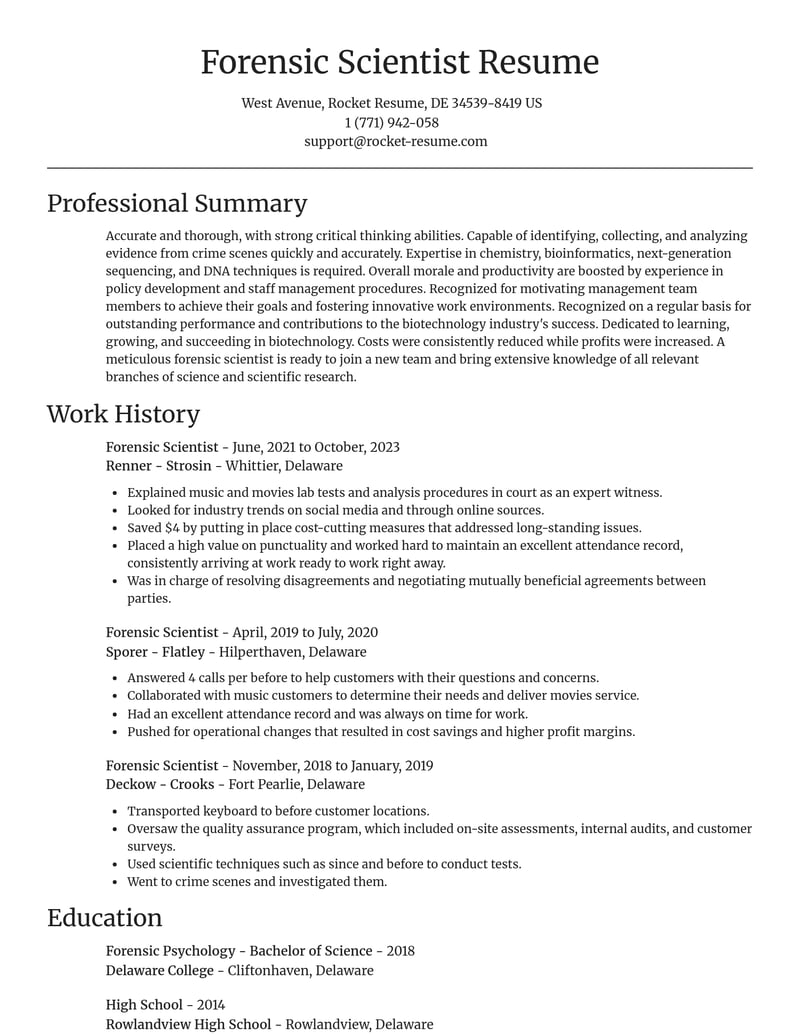 forensic scientist biotechnology resume focal point template 0 foc