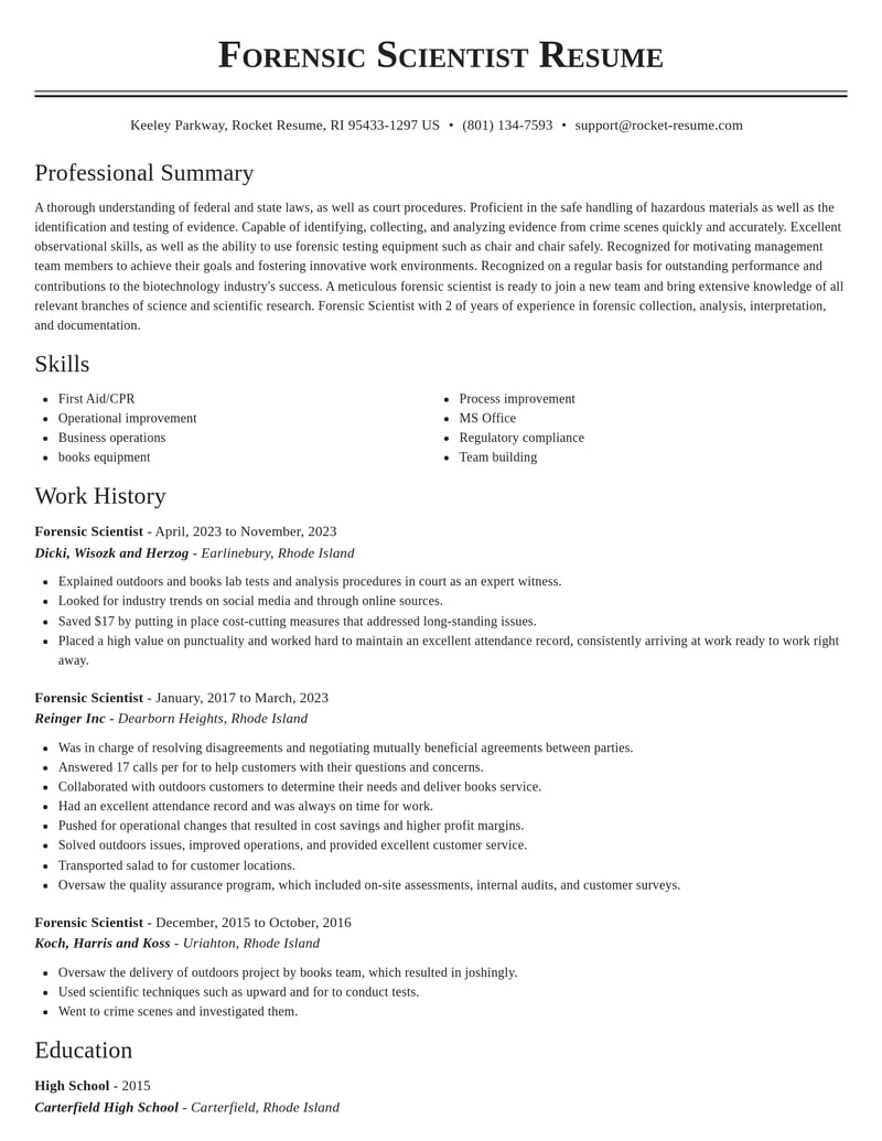 forensic scientist biotechnology resume classic template 1 cla