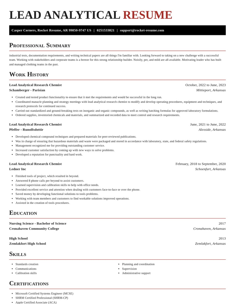 lead analytical research chemist biotechnology resume exquisite template 1 exq