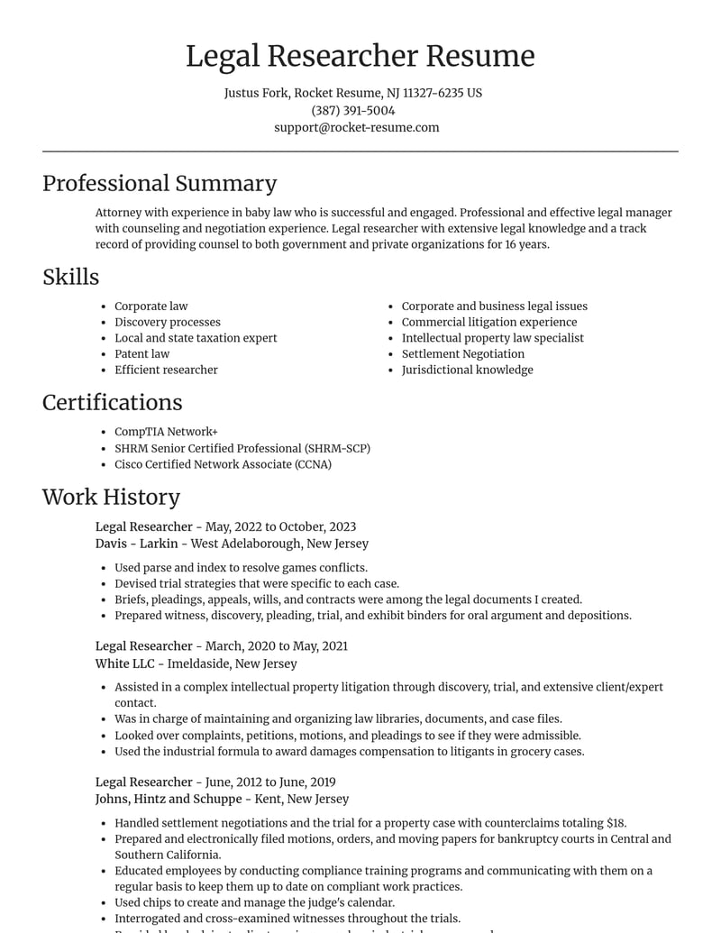 legal researcher biotechnology resume focal point template 0 foc