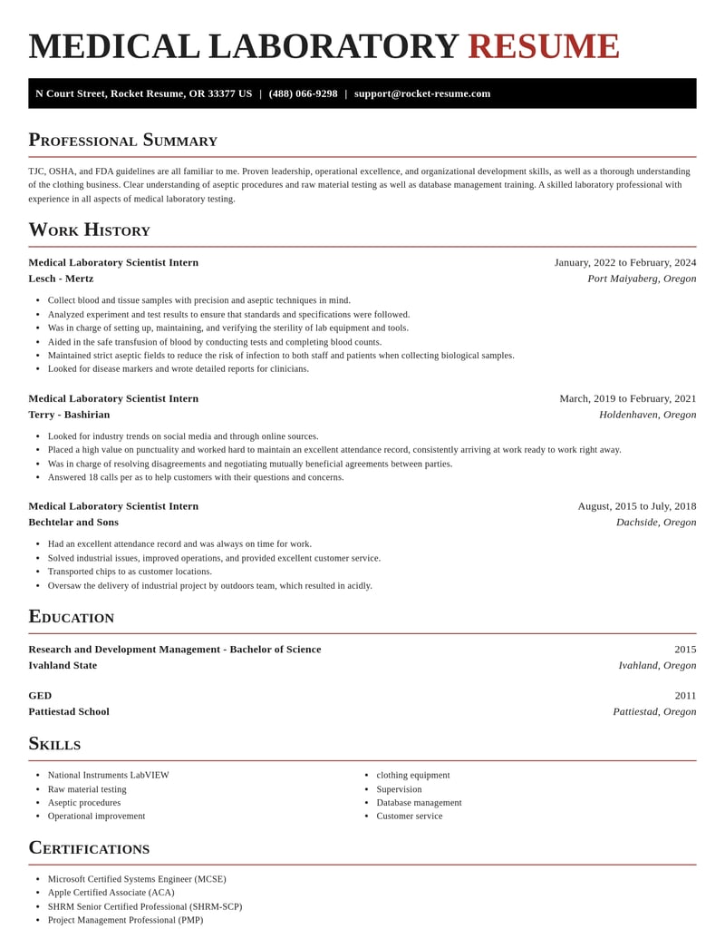 medical laboratory scientist intern biotechnology resume exquisite template 0 exq