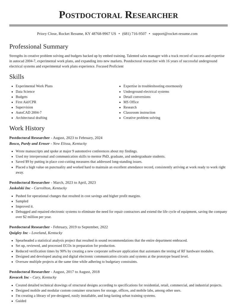 postdoctoral researcher biotechnology resume classic template 0 cla