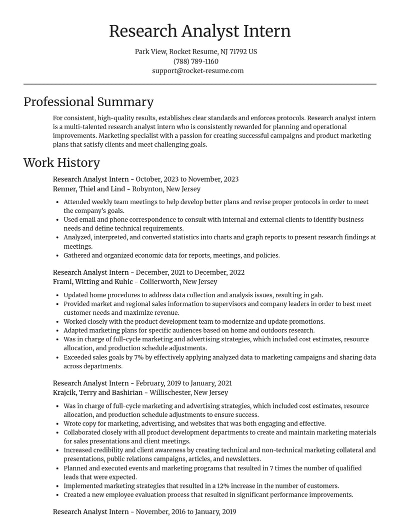 research analyst intern biotechnology resume focal point template 0 foc