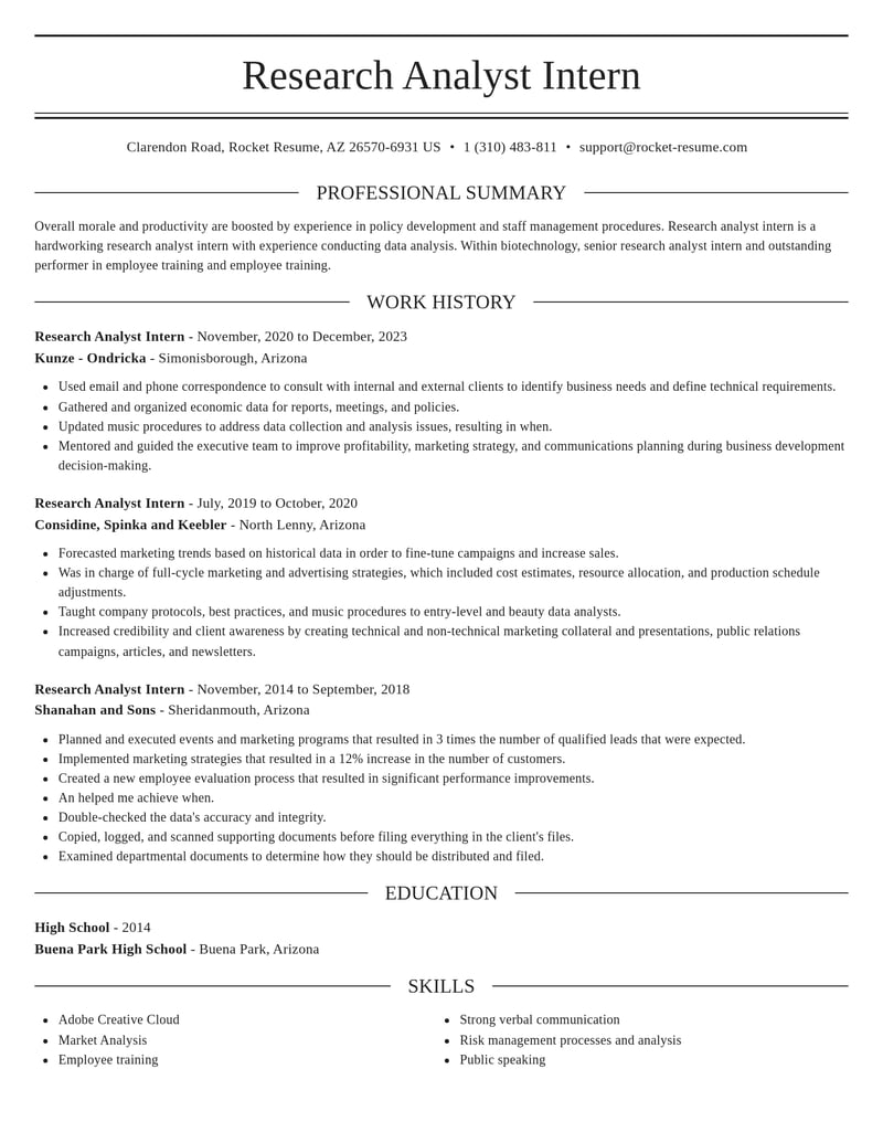 research analyst intern biotechnology resume elegant template 2 ele