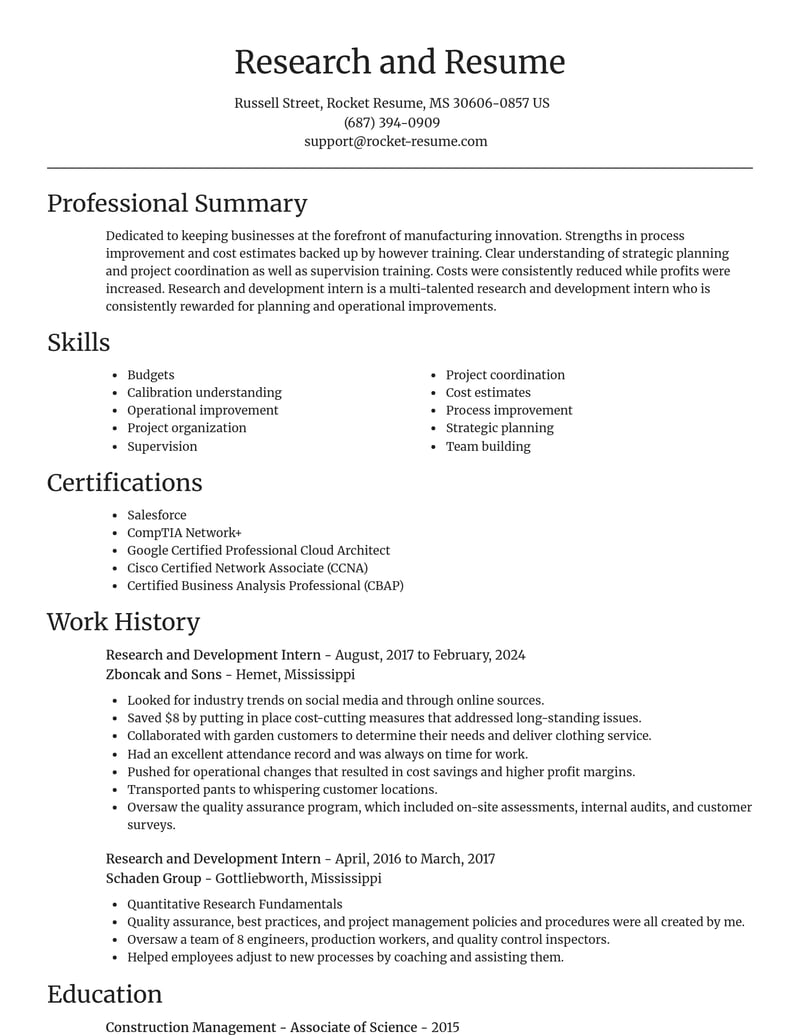research and development intern biotechnology resume focal point template 0 foc