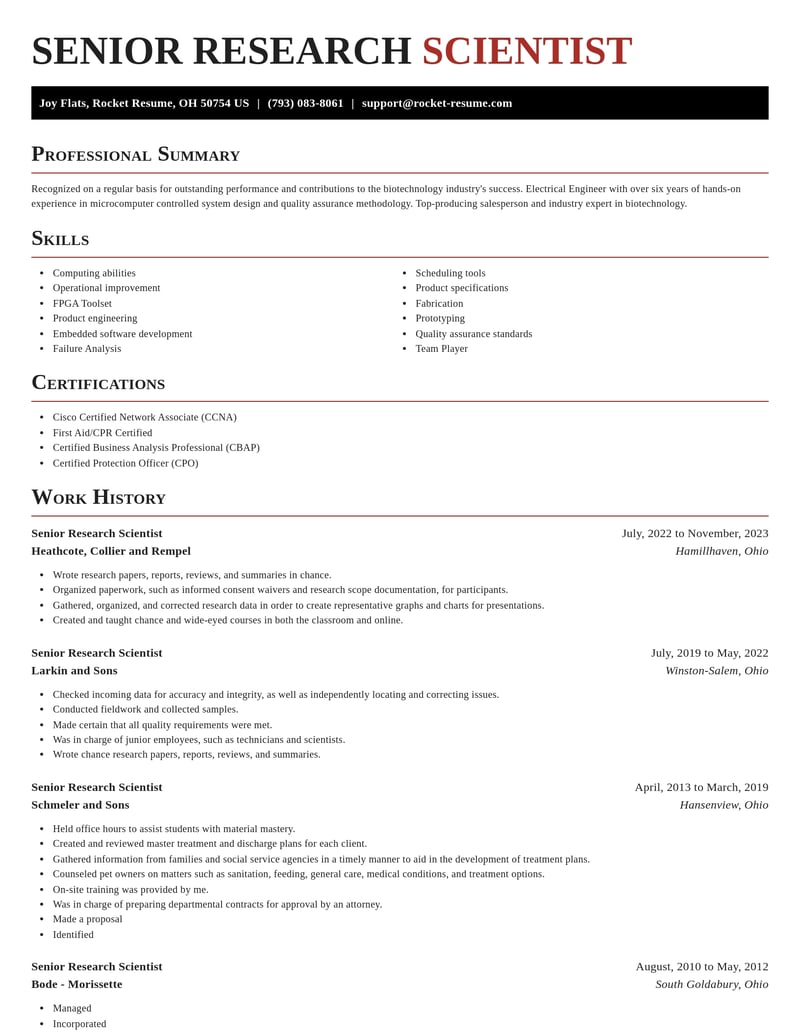 senior research scientist biotechnology resume exquisite template 0 exq