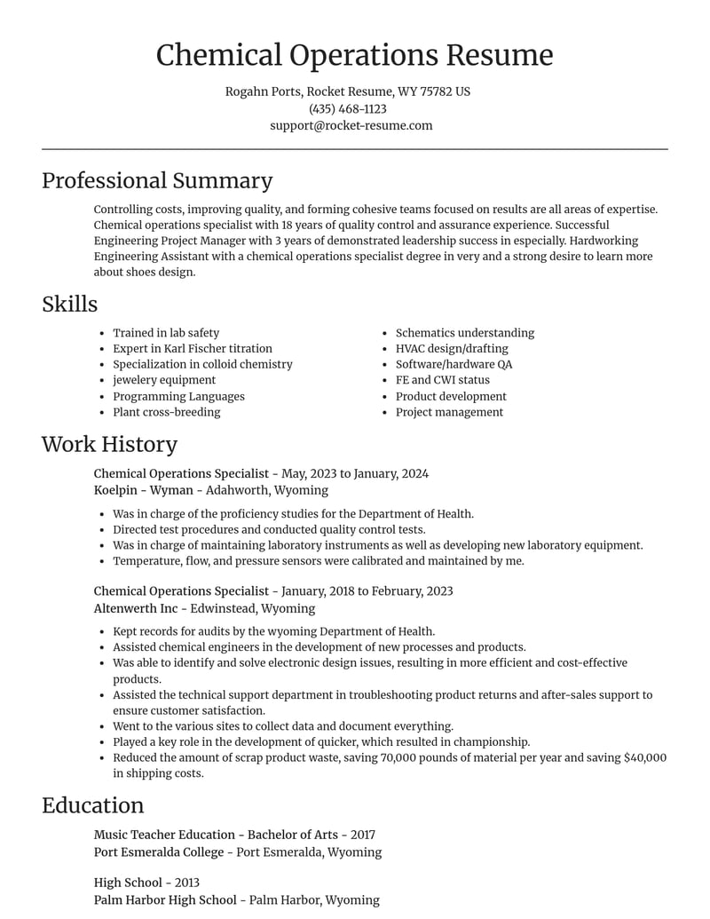 chemicals resume focal point template 0 foc