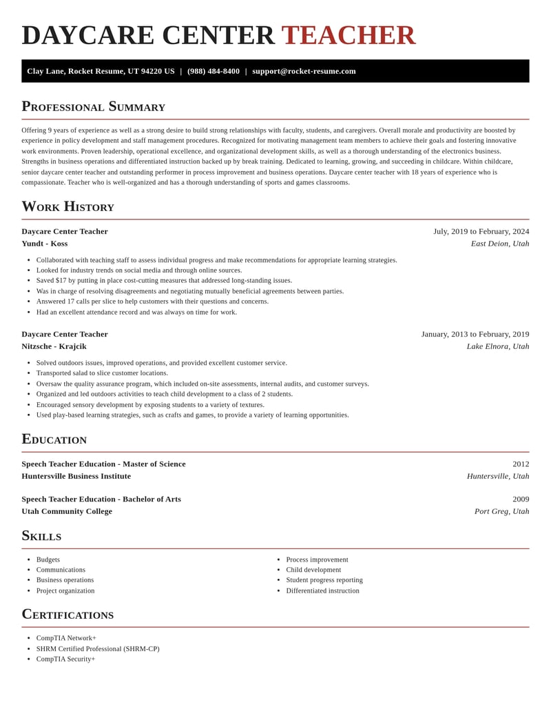 daycare center teacher childcare resume exquisite template 2 exq