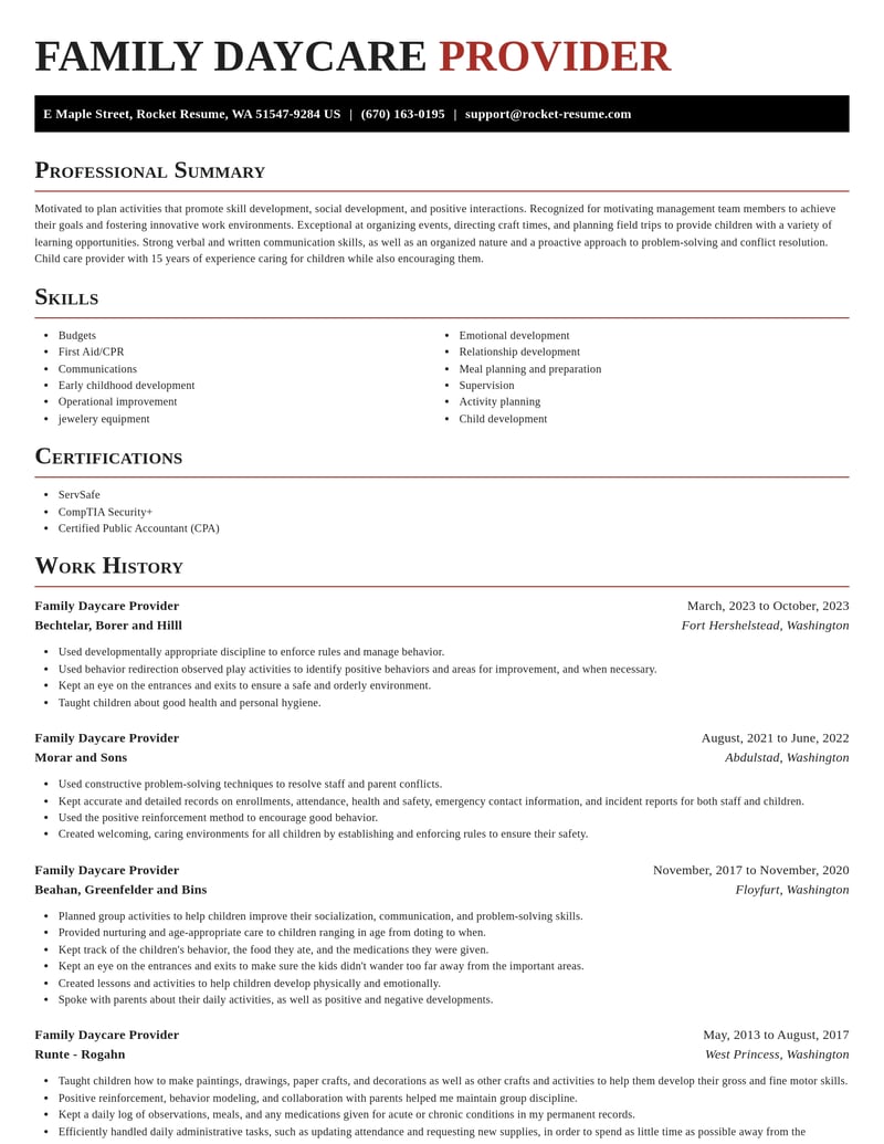 family daycare provider childcare resume exquisite template 0 exq