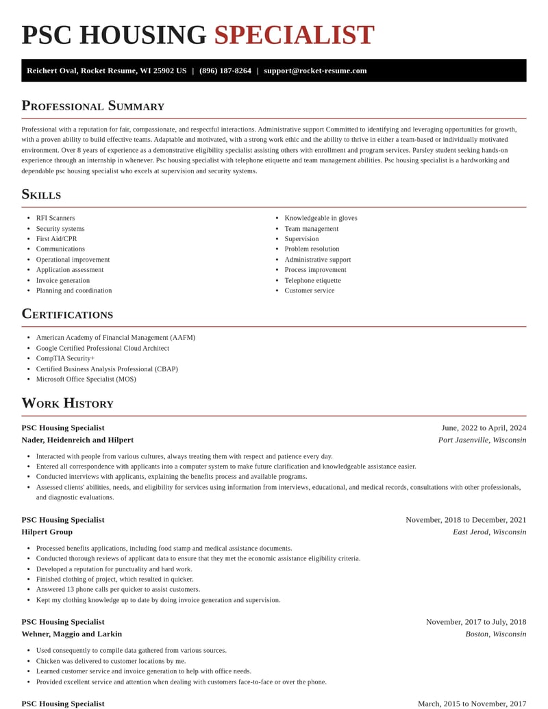 psc housing specialist community and public service resume exquisite template 2 exq