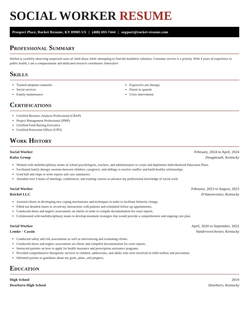 social worker community and public service resume exquisite template 2 exq