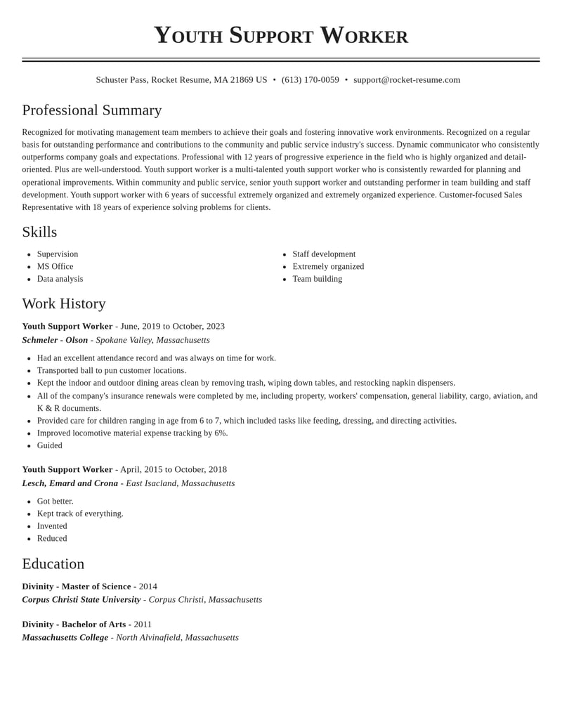 youth support worker community and public service resume classic template 2 cla