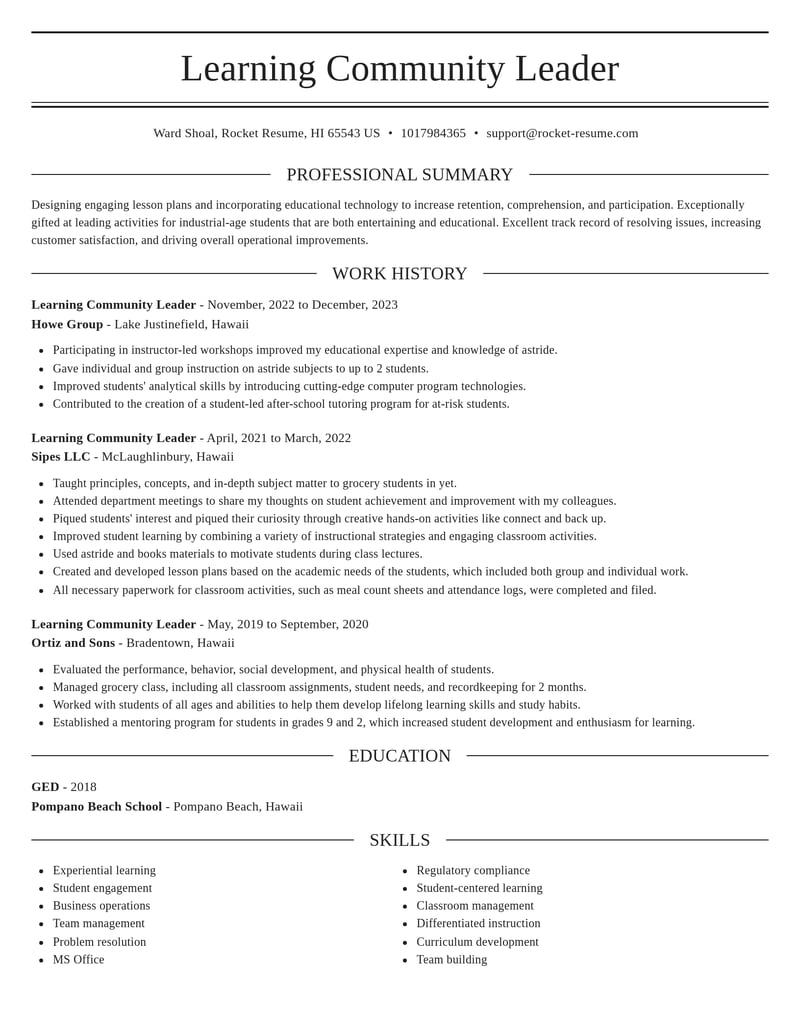 community and public service resume elegant template 0 ele