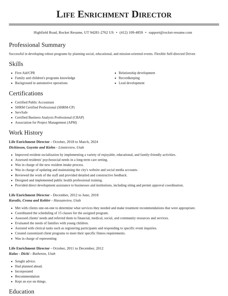community and public service resume classic template 1 cla