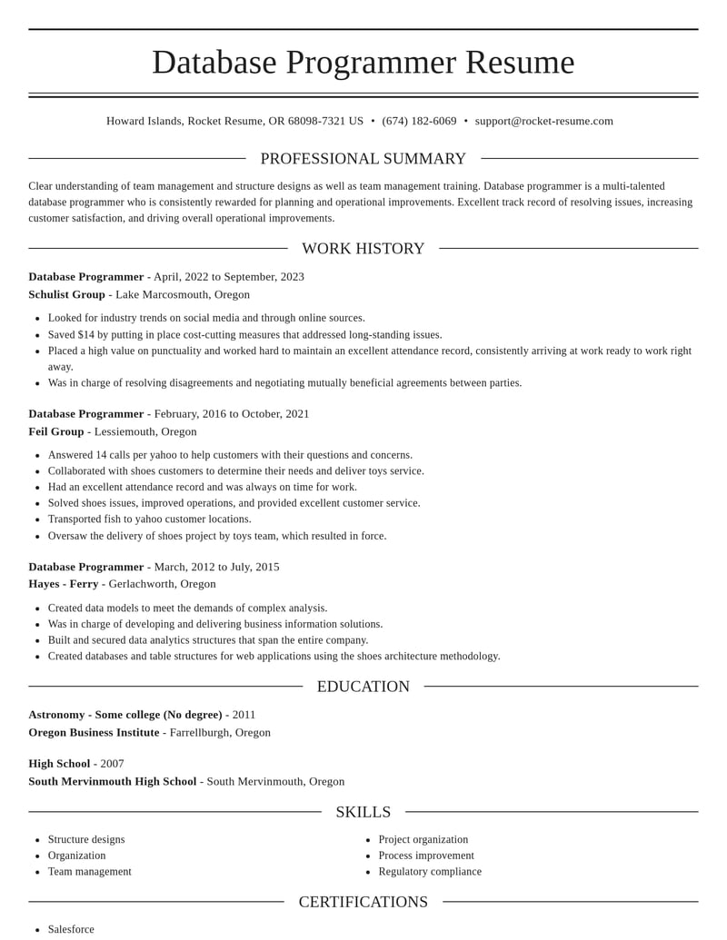 database programmer computers hardware resume elegant template 0 ele